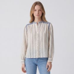 Blouse ecru/bleu brielly b102523d3a Femme LA PETITE ETOILE