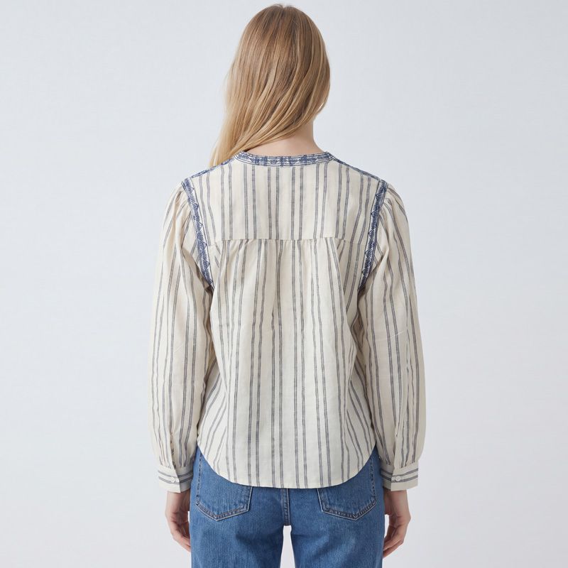 Blouse ecru/bleu brielly b102523d3a Femme LA PETITE ETOILE