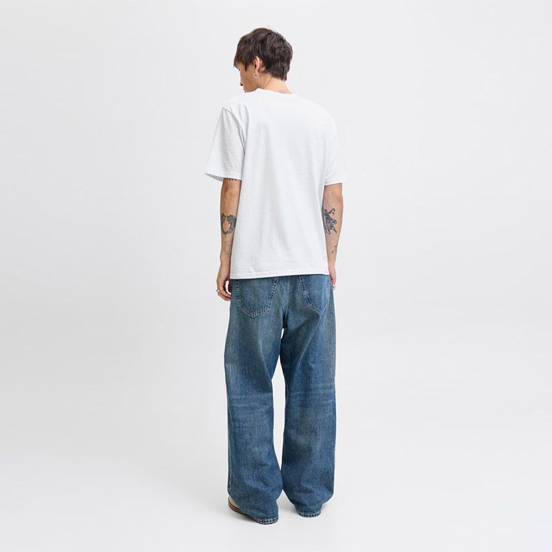 Tee shirt jwhrelaxed white 12222325 4573 Homme JACK & JONES