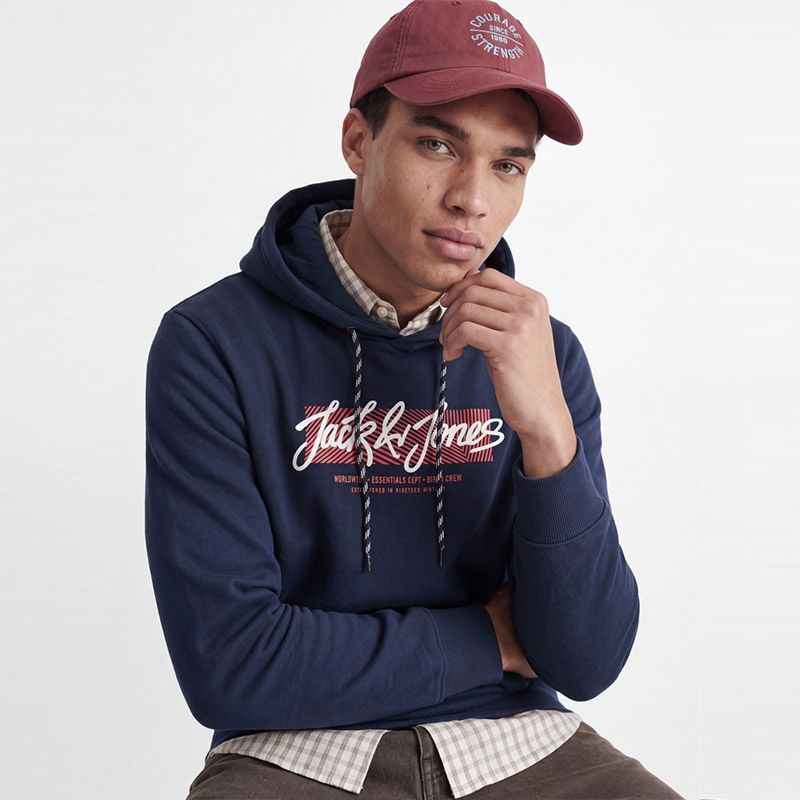 Sweat a capuche jwhurban sky captain 12305084 4573 Homme JACK & JONES