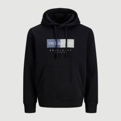 Sweat a capuche jwhfrederiksberg black 12285944 4573 Homme JACK & JONES