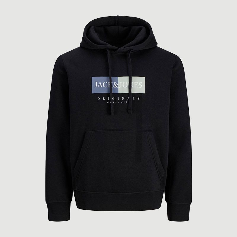 Sweat a capuche jwhfrederiksberg black 12285944 4573 Homme JACK & JONES