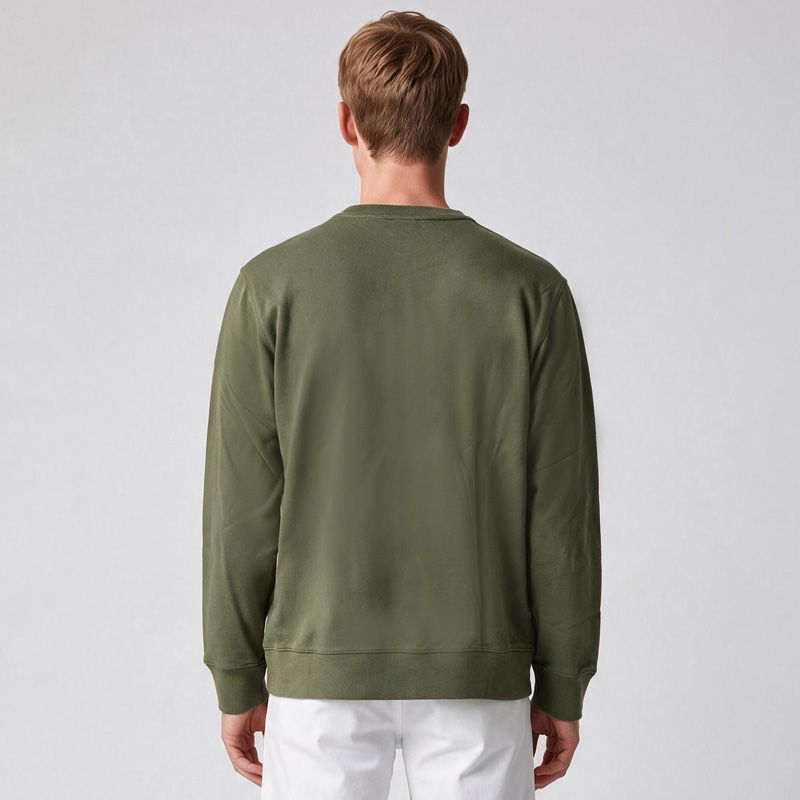 Sweat à col rond coton vert logo brodé Homme LEVI'S