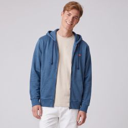 Sweat à capuche bordeaux avec fermeture éclair Homme LEVI'S