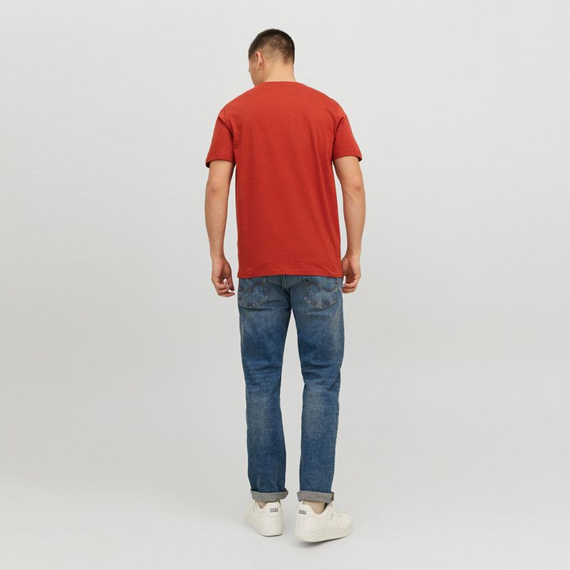Tee shirt col rond coton imprimé logo Homme JACK & JONES