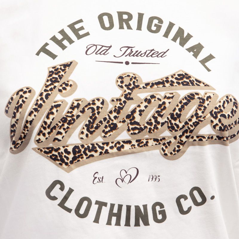 T-shirt onlhenny cloud dancer vintage leo 15327666 4601 Femme ONLY