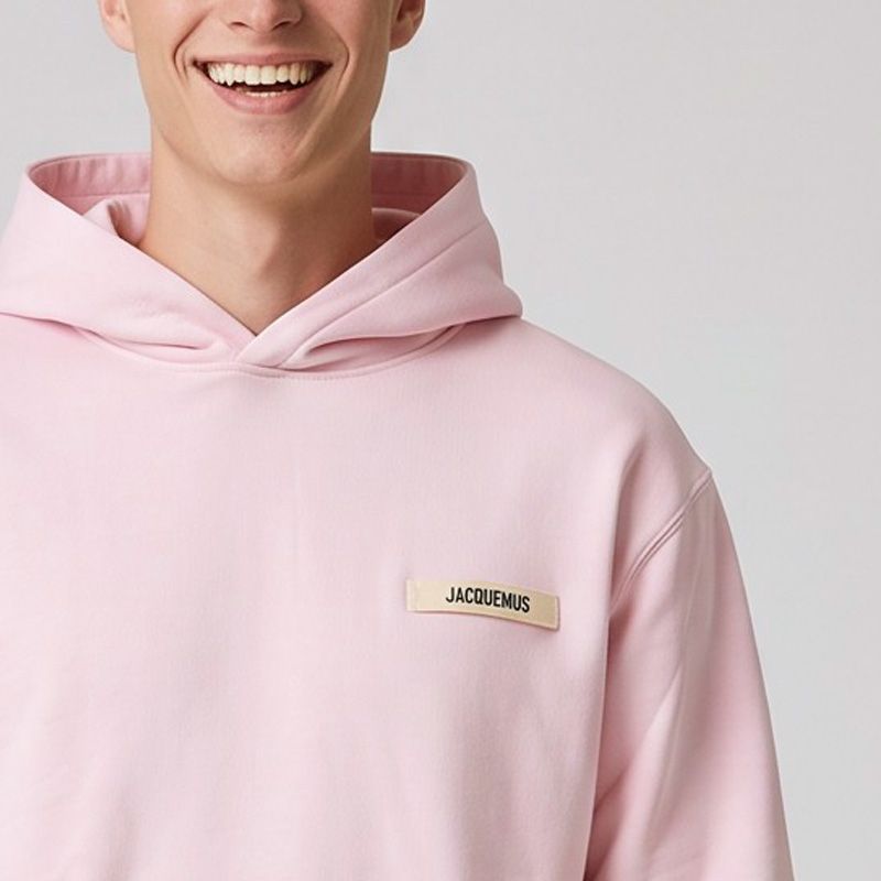 Sweat à capuche coton regular avec pochette de rangement Homme JACQUEMUS