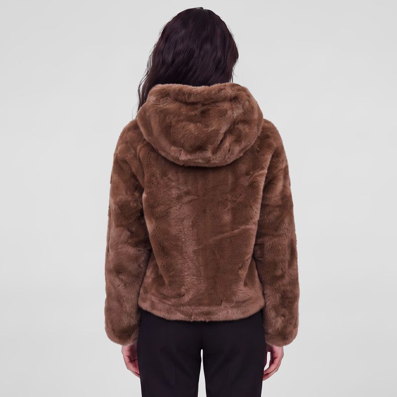 Veste zippe a capuche fourrure wz-08 Femme HERITAGE COUTURE