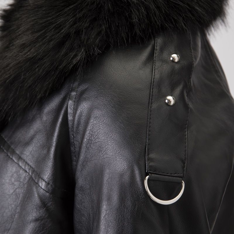 Blouson simili cuir a fourrure wz-02 Femme HERITAGE COUTURE