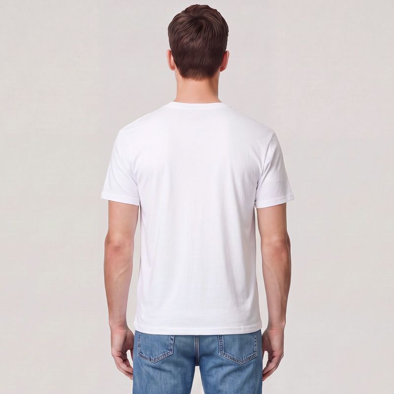 Tee shirt col rond uni avec logo Homme REDSKINS