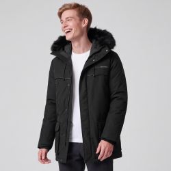 Parka noir fourrure noire gaston paragoose Homme PARAGOOSE