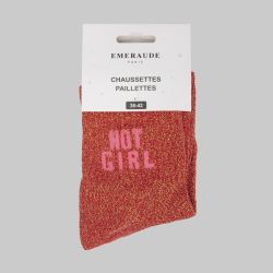 Chaussette rouge hot girl a paillette em-ch-xgs2641 Femme EMERAUDE