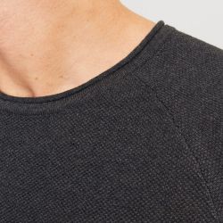 Pull jwhhill knit dark grey melange 12243968 4573 Homme JACK & JONES