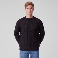 Pull torsade col rond beige pnm-1014-ds Homme PANAME BROTHERS