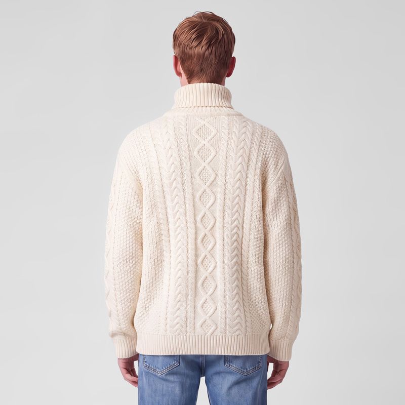 Pull torsade noir pnm-1015-ds Homme PANAME BROTHERS