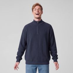 Pull demi zip marine pnm-1040-ds Homme PANAME BROTHERS