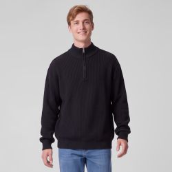 Pull demi zip marine pnm-1040-ds Homme PANAME BROTHERS