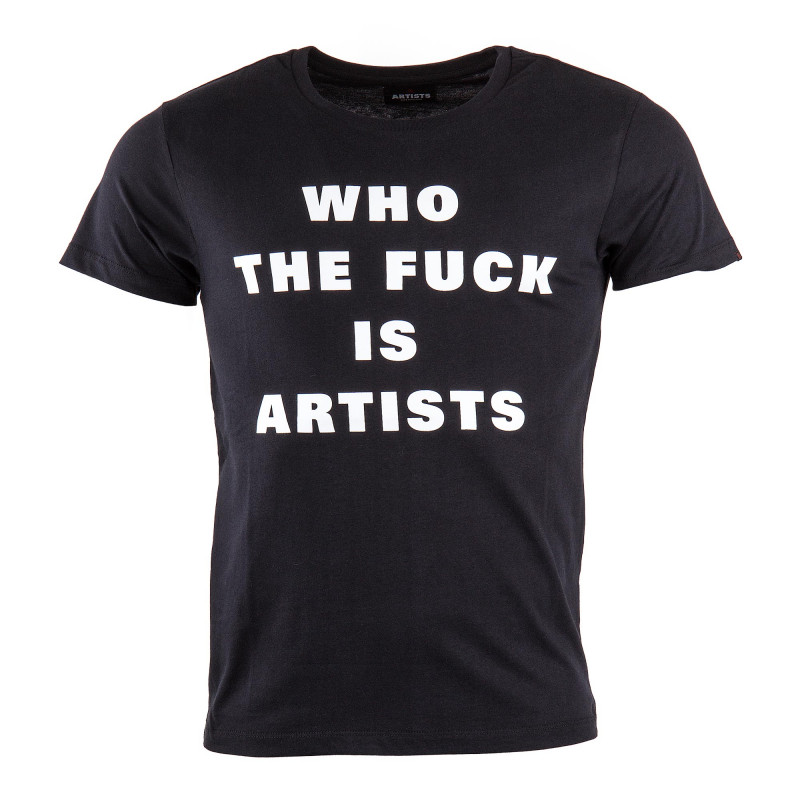 T-shirt à manches courtes noir Who the fuck is artists homme ARTISTS marque pas cher prix dégriffés destockage