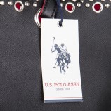 Cabas festonné détails œillets et clous + pochette femme US POLO marque pas cher prix dégriffés destockage