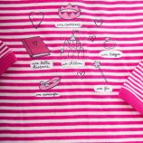 Pyjama à rayures blanches et roses bébé ABSORBA marque pas cher prix dégriffés destockage
