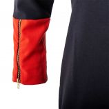 Robe rouge et noire manches 3/4 femme JAD marque pas cher prix dégriffés destockage