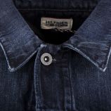 Blouson en jean bleu foncé homme Tommy Hilfiger marque pas cher prix dégriffés destockage