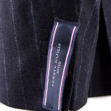 Veste de costume bleue foncé rayée avec coudières homme TOMMY HILFIGER marque pas cher prix dégriffés destockage