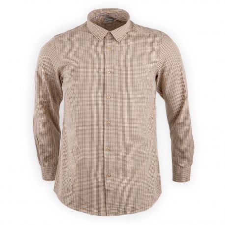 chemise marron homme