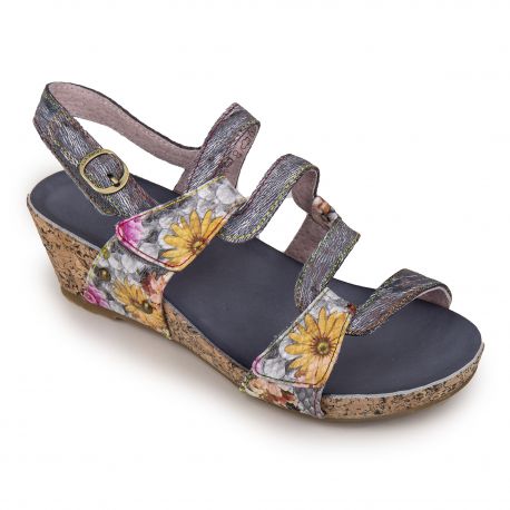 Motif 209 Laura Beclindao Vita Femme Sandales À Compensées Fleuri 1cuTJlK3F